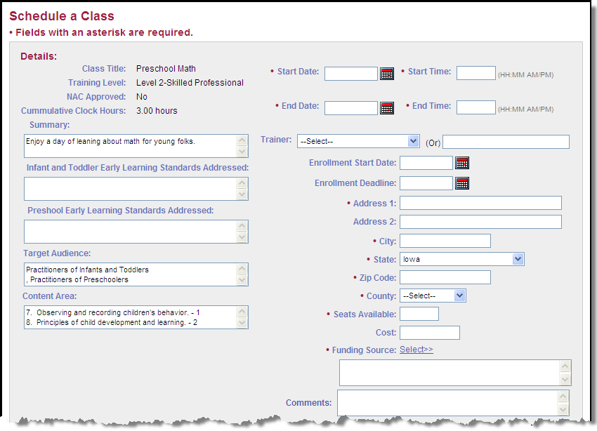 TO - Manage Classes